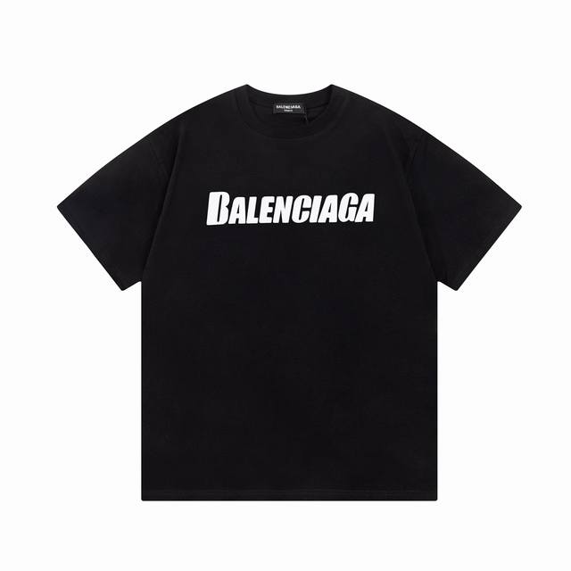 Balenciaga Balenciaga 巴黎世家 23春夏新款balenciaga字母logo印花短袖男女同款 采用240克双纱面料， 直喷工艺，手感非常舒