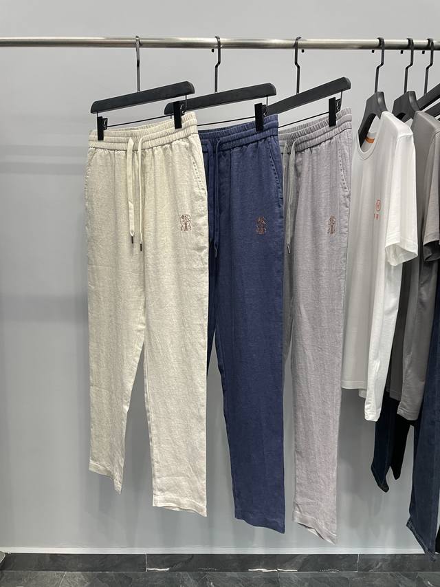 Bc2024春夏季亚麻裤新品，夏款男士中腰亚麻料休闲长裤！ 爆卖单品，香港贸易公司订单，以100%亚麻面料面料和工艺为主导的的一款休闲裤，改变了以往的的风格与基