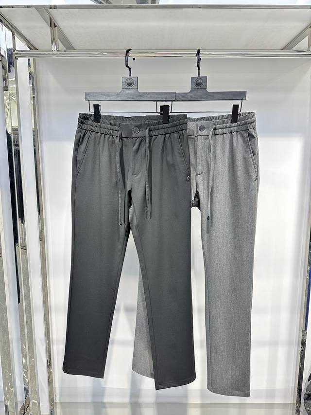 布里奥尼 松紧西裤 2024 春季新品 顶级品质 完美细节 Colour:黑色 灰色 Size: 30 ~ 38