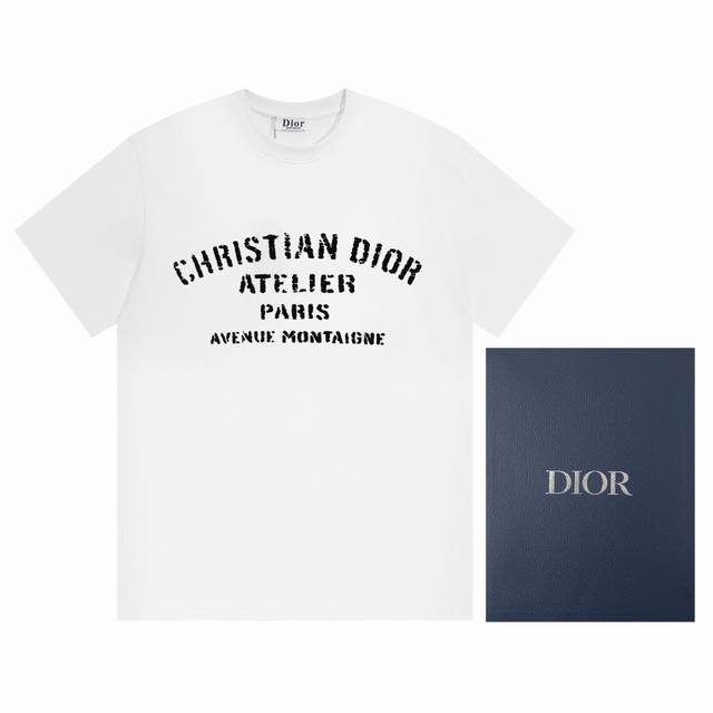 特价 Dior迪奥2022Ss春夏短袖t恤新款 字母刺绣设计，采用240克双股双纱全棉面料，面料经过洗水处理，手感更加舒适，三标齐全 颜色: 白色 黑色 尺码: