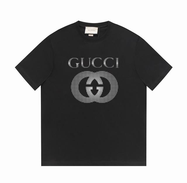 Gucci24Ss上新 古驰波普&像素圆点logot恤 -采用双纱纯棉250G，面料颜色定制定染，不缩水不退色。手感舒服，质感超强全套原版辅料，芯片细节到位，潮