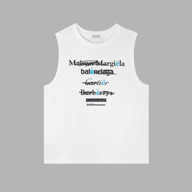 Mm6 Maison Margiela 马吉拉 2024Ss新款 涂鸦联名 印花背心 购入原版开模打造，全套定制辅料，细节决定成败。 客供定织高克重针织棉布料子