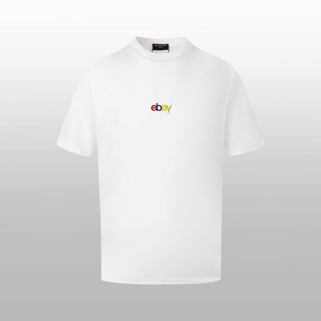 顶级版本 区别通货 - Blgg&Ebay刺绣短袖 - 颜色：白色 - 尺码：Xs S M L - 辅料: 全套定制辅料 - 版型：宽松 - 无性别区分 男女同