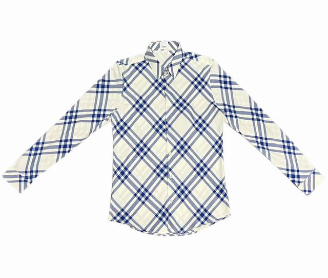 高版本 Bbr巴宝莉 新款经典元素条纹法兰绒 高品质长袖衬衫 男女同款 码数：M-3Xl