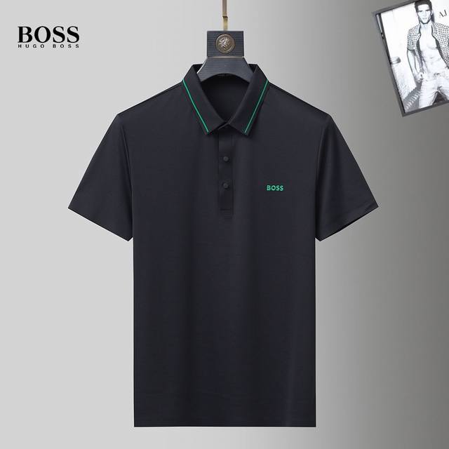 Boss 新品上市！2024Ss夏季新款字母logo男士翻领 衫！经典商务男款，高端男装的天花板级别的商务男款！简约时尚大气不失优雅，单穿内搭体面过人，品质控