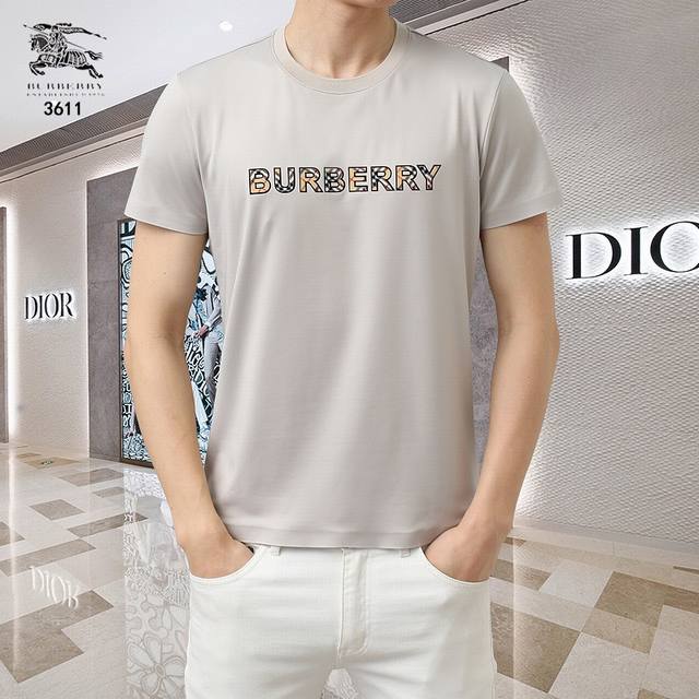 春夏burberry男士短袖t-Shirt，原厂订单渠道，极具个性高级风，胸前品牌字母logo图案设计最新时尚潮流人气产物驾到，又是一款简约高级的时尚单品，穿搭