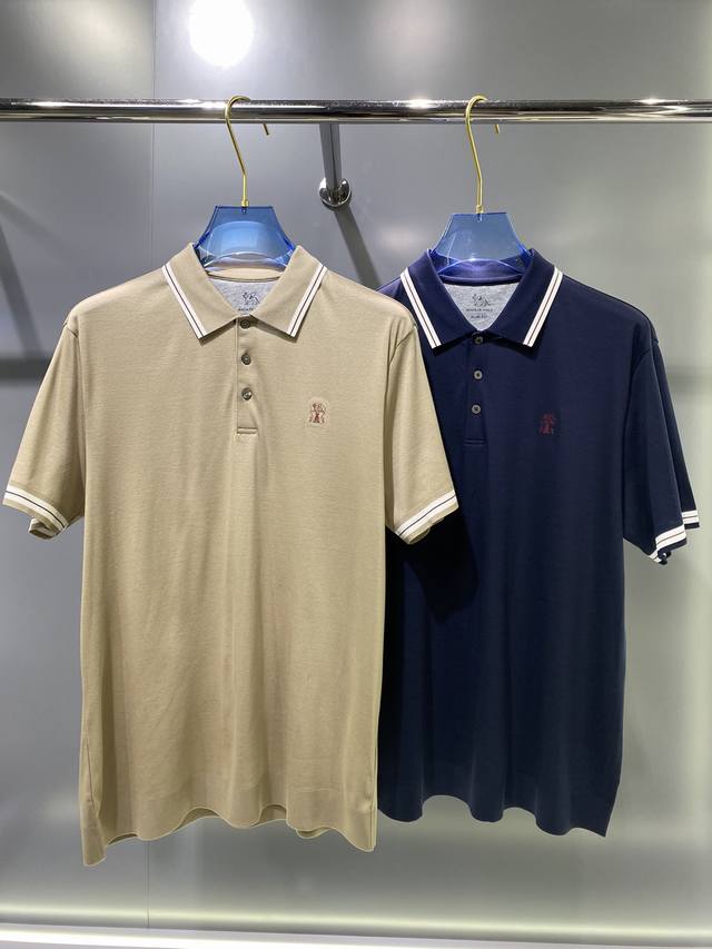 2024#Bc款净版夏季新款短袖t恤 ，客供定制面料，简单时尚款，超级好看！简单大方的款式！满满的高级感，四季可穿。 颜色：杏色蓝色 Size：48-56