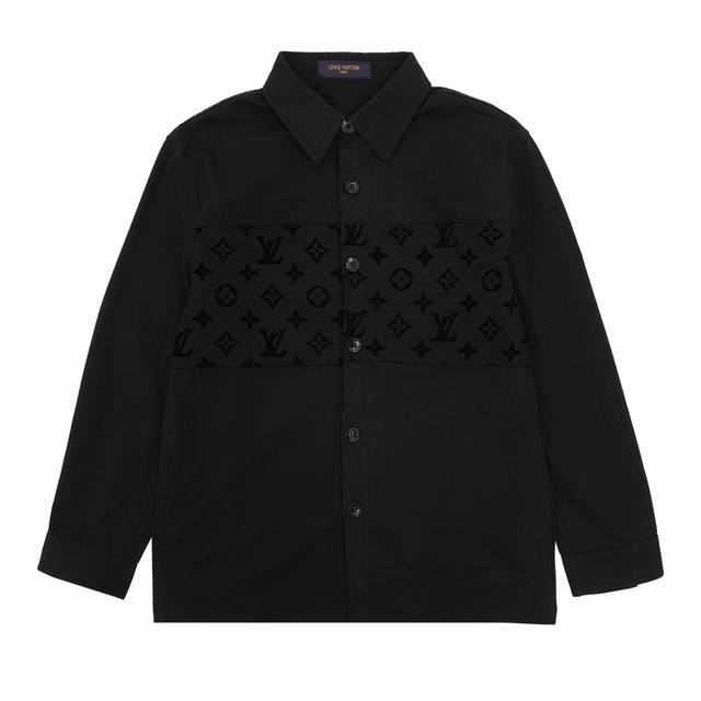 Louis Vuitton路易威登 拼接黑植绒衬衫外套 Size：46-52