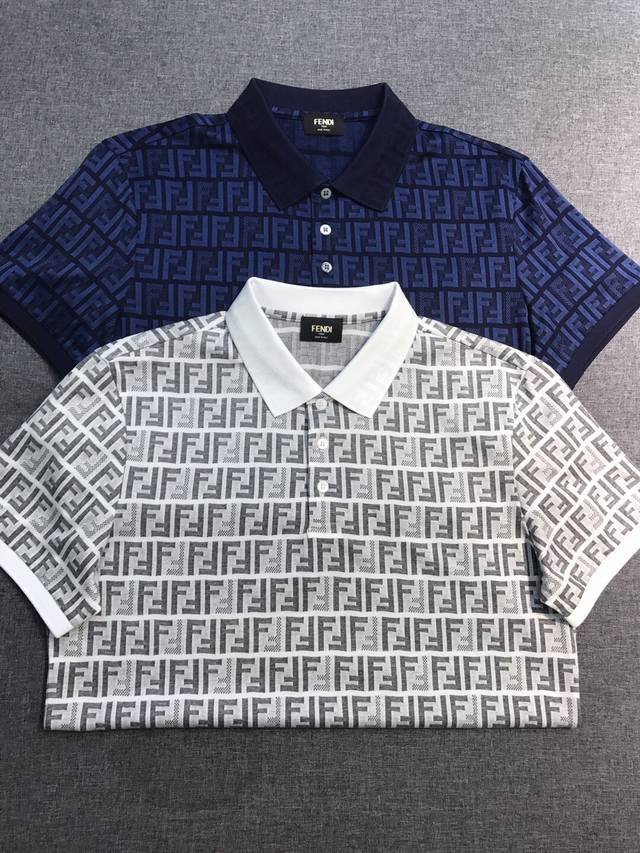 新品 -F 小怪兽男士时装款翻领polo衫，顶级洋行渠道货，高端意大利原产出品，24年春夏新品，官方主推售卖系列，广告画册模特穿搭款！ 通体造型设计依然沿袭了f