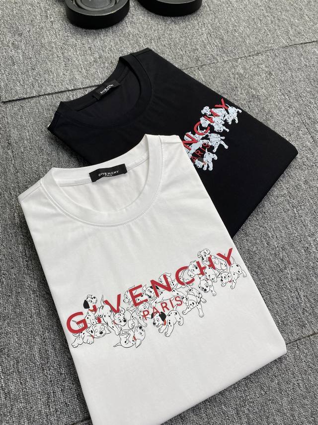 Givenchy纪梵希 2023Ss春夏高品质丝光棉短袖t恤 M-6Xl可穿至230斤 顶级原单品质，当下最新工艺要求，顶级订单要求车线做工，超级好搭配，顶级定