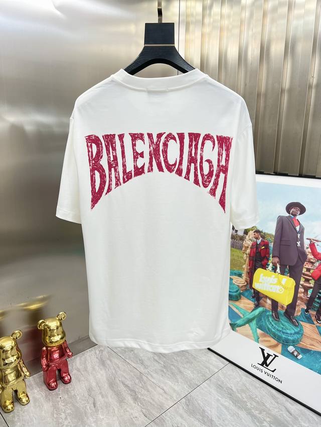 Balenciaga 巴黎世家 2024春夏新品 三标齐全 圆领短袖t恤 好货不用过多介绍 看细节 专柜码数：S-Xl 175 140建议m，