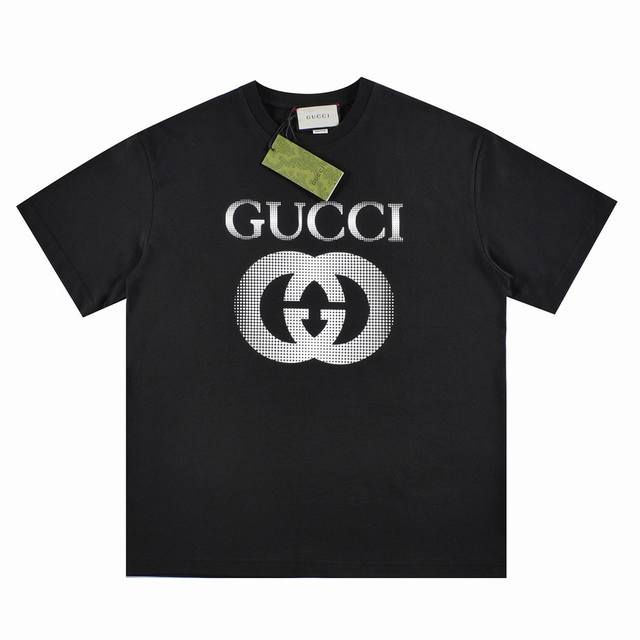 古奇 Gucci 24S S 春夏短袖t恤 完美细节处理 32支双纱重磅300克面料 颜色 黑色 白色 码数 S M L Xl Xxl 五码