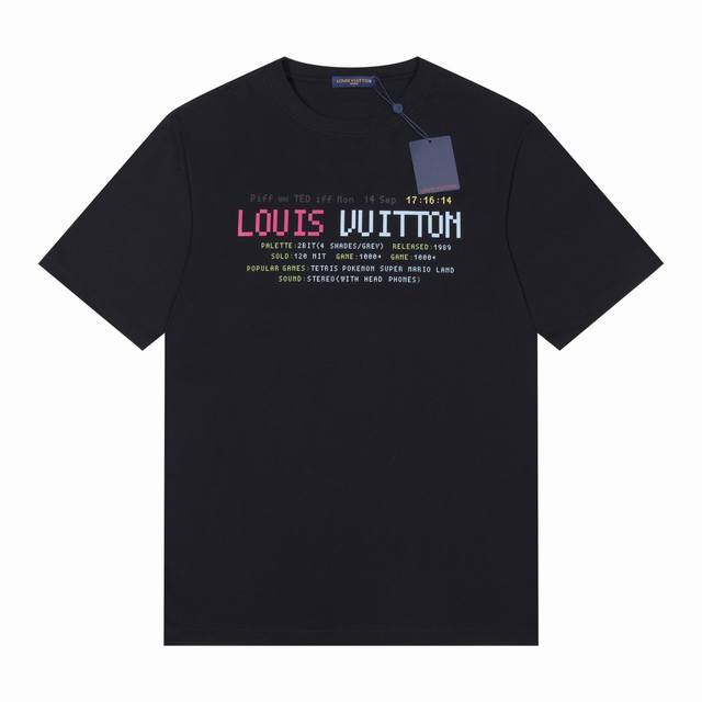 路易威登 Louisvutton 24S S 春夏新款 短袖t恤 完美细节处理 重磅300克面料 颜色 黑色 白色 码数 S M L Xl Xxl 五码