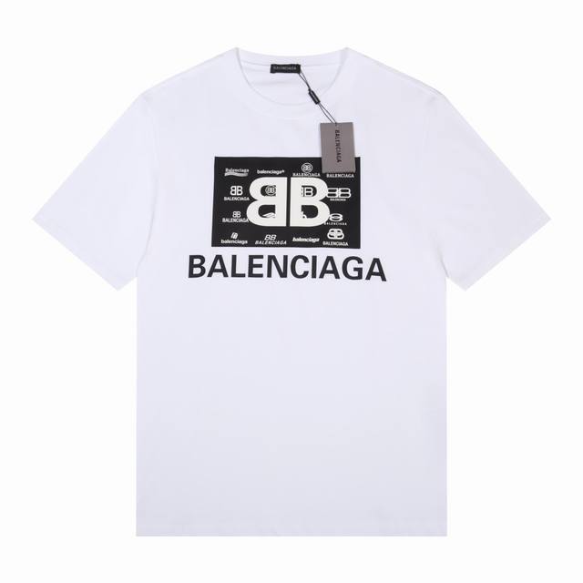 巴黎世家 Balenciaga 24S S 经典款巴黎双b 短袖t恤 完美细节处理 重磅300克面料 颜色 黑色 白色 码数 S M L Xl Xxl 五码
