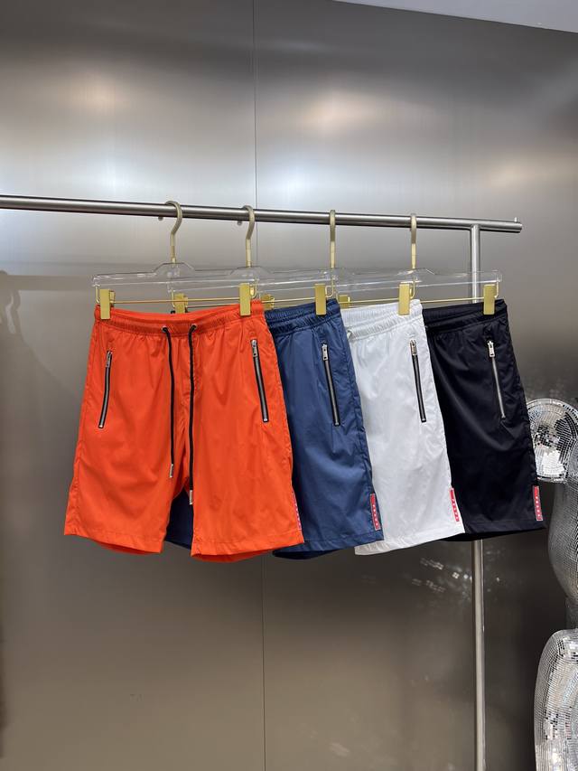 普拉达 爆款速干短裤 颜色:黑 白 橙 蓝 码数：M-4Xl