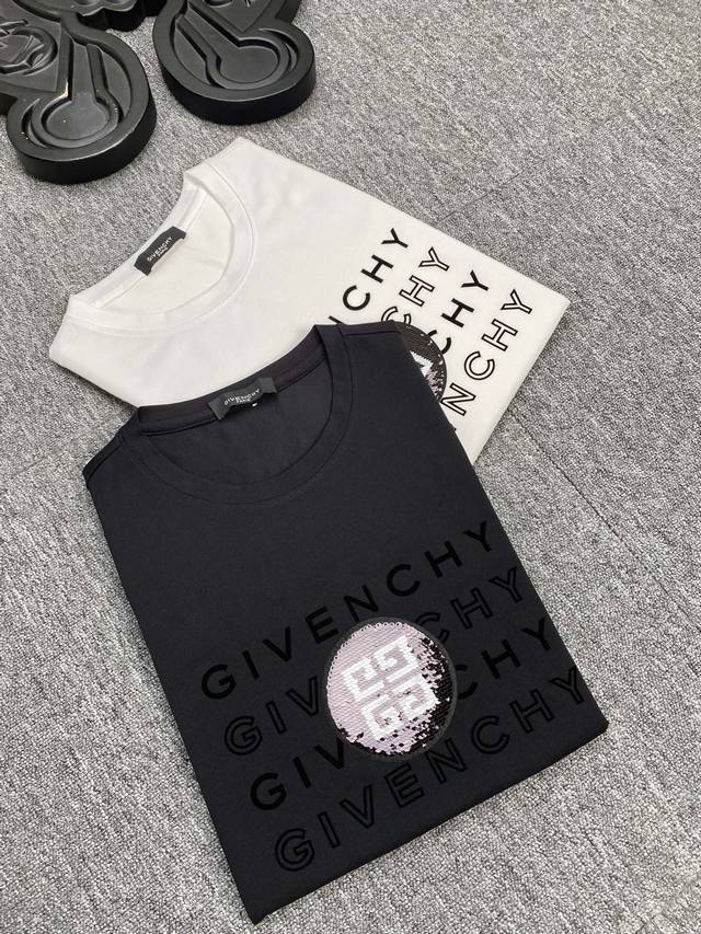 Givenchy纪梵希 2024Ss春夏高品质丝光棉短袖t恤 M-6Xl可穿至230斤 顶级原单品质，当下最新工艺要求，顶级订单要求车线做工，超级好搭配，顶级定
