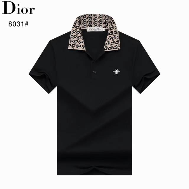 Dior 迪奥 2024夏季新款t恤翻领短袖polo衫， 专柜定制面料 透气舒适度高，细节无可挑剔，品牌元素设计理念，体现高品质。手感细腻柔软！呈现休闲裁剪，上
