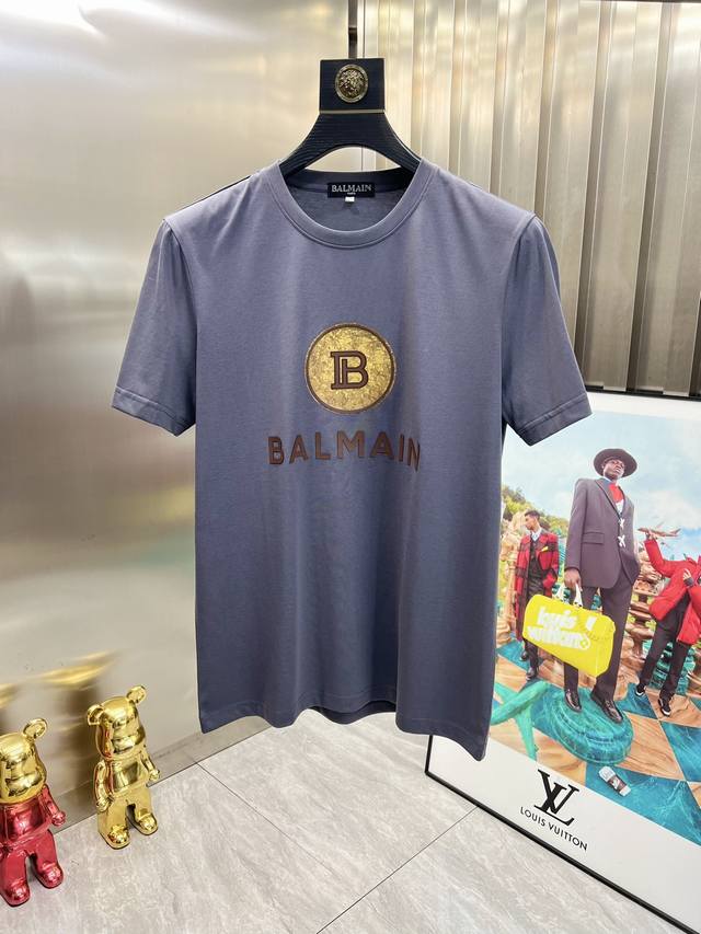 Balmain 巴尔曼 2024春夏新品 三标齐全 T恤短袖 好货不用过多介绍 看细节 专柜码数：M-6Xl 175 140建议xl 最大穿220