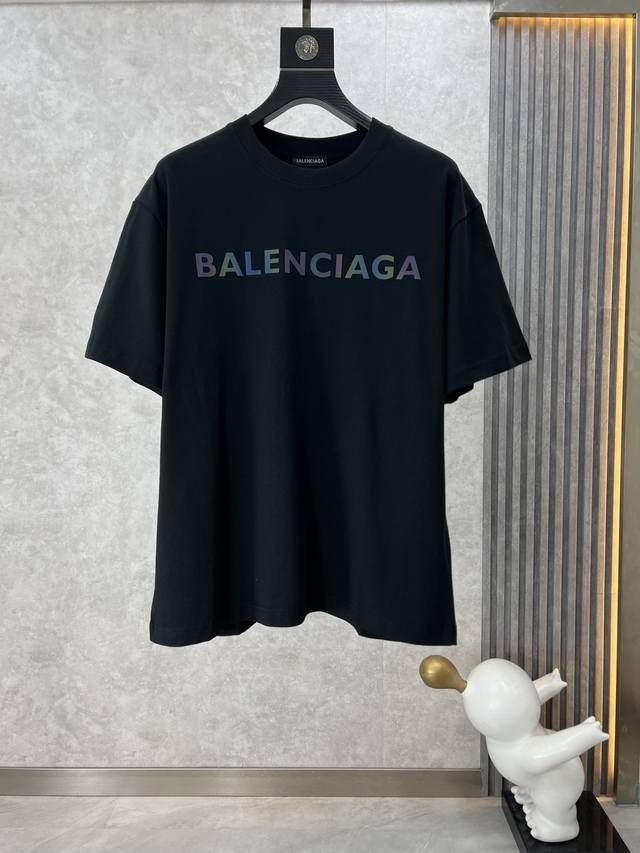 Balenciaga 巴黎世家 2024Ss最新款短袖t恤，原标 定制面料，手感柔软，穿着舒适，做工精细.上身效果无敌帅气kz，码数：M-3Xl