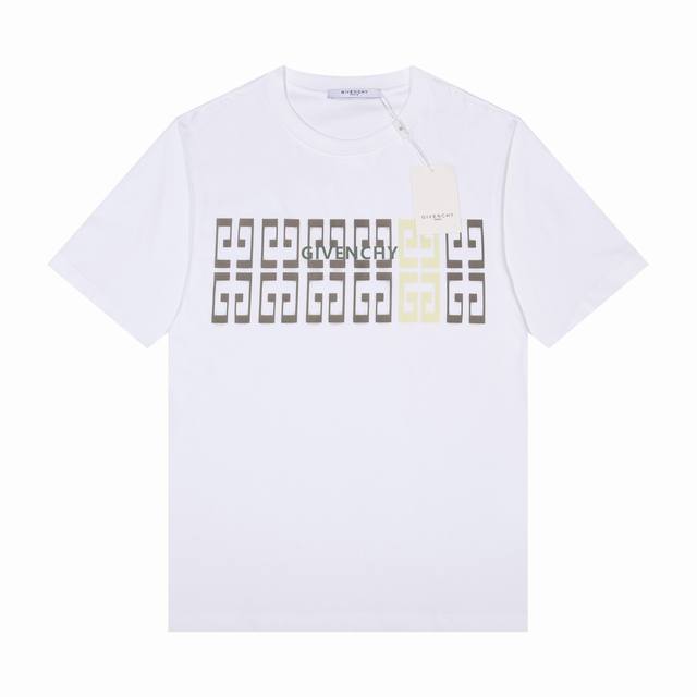 纪梵希 Givenchy 24S S 完美细节处理 Logo图案 32支双纱重磅300克 字母t恤 颜色 黑色 白色 码数 S M L Xl Xxl 五码