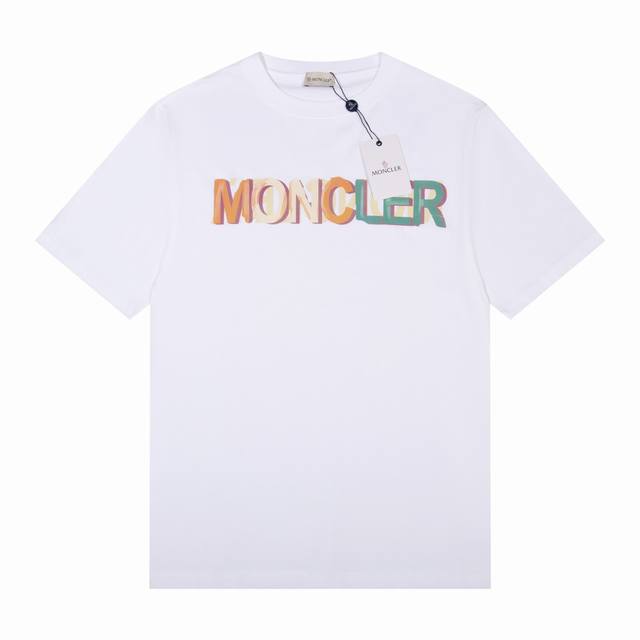 Moncler 蒙口 完美印花 顶级配色 短袖t恤 完美细节处理 重磅300克面料 颜色 黑色 白色 码数 S M L Xl Xxl 五码