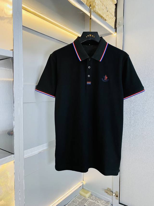 穿200斤蒙口moncler 原单品质 2024最新款衣服 男装翻领短袖 精选专柜订制顶级朱地丝光棉进口面料 所有细节做工完美1比1复刻 还原正品百分百 原版五