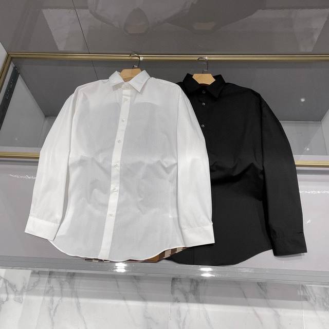 两色休闲时尚宽松版型纯棉拼接衬衫