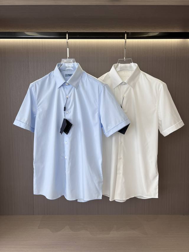 P普家24Ss夏季顶级单品，独家定制府绸面料，简约时尚款 三色：白色，商务蓝，码数：Smlxlxxl