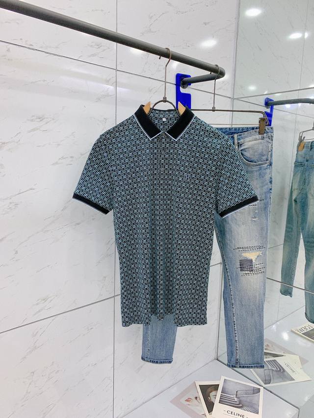 Hermès 爱马仕 2024Ss春夏新品 时尚休闲短tee，客供订织螺纹，进口丝光棉活性3D数码印花工艺打造，衣身满印标识，辨识度极高，色彩鲜明，上身贴身舒适