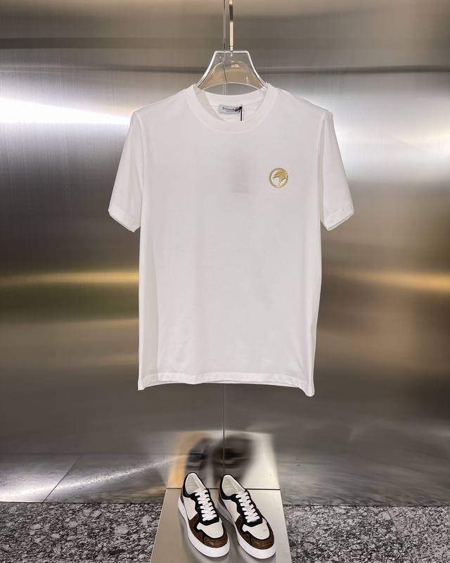 Stefano Ricci史蒂芬sr 款式：男款丝光棉短袖t恤衫t-Shirt Size ：S- L Color：Black黑色，White白色 修身版，专柜细
