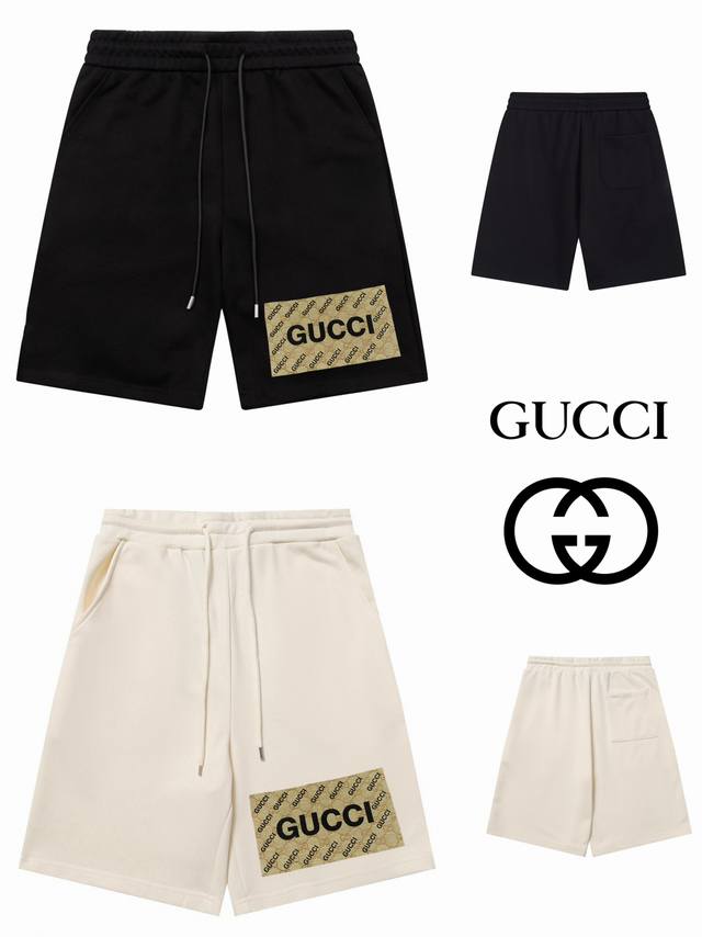 Gucci古驰 贴布刺绣短裤 ：黑色 ：Xs-L