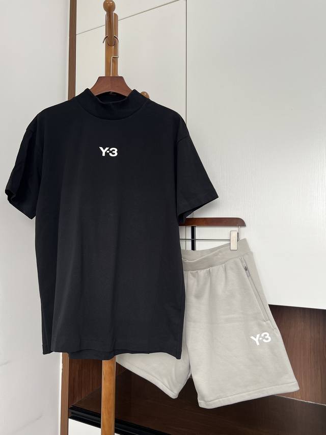 Y-3 衣服 裤子 2024春夏新款短裤短袖套装 简单百搭款 不挑人经典耐看 衣服xs-Xl 裤子m-3Xl